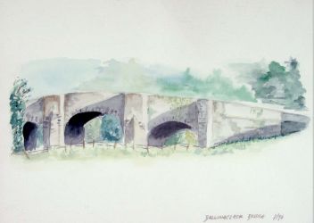 1990 006   Ballinclash Bridge   Ireland   Aquarell 1990 006   Ballinclash Bridge   Ireland   Aquarell